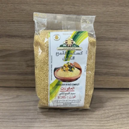 Couscous de Blé Complet 500gr – Goût Authentique & Bienfaits Naturels